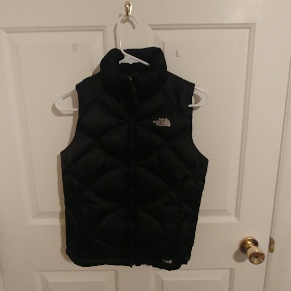 north face black down vest